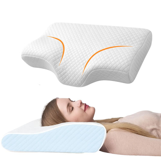 cervical pillow, ergonomic neck pillow, memory foam cervical pillow, orthopaedic cervical pillow, contour neck pillow for side sleepers, best cervical pillow for neck pain